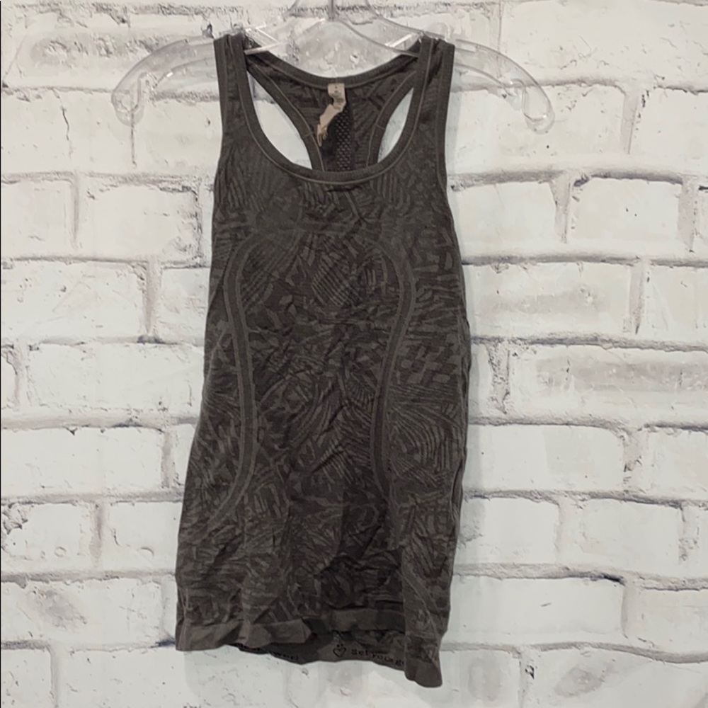 Gray athletic tank top